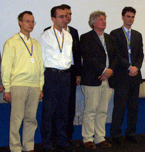 ETC 2005, gold medalists Netherlands (Tiviakov, Van den Doel, Sokolov, Timman, Van Wely)
