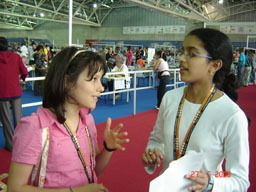 Poornima Menon (Ireland, right), Marina Brunello (Italy), Turin Olympiad