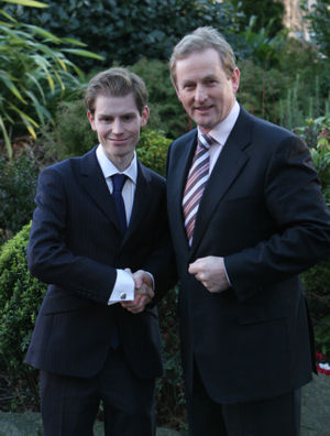 John Kennedy with Fine Gael leader Enda Kenny in 2007