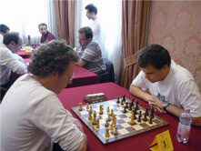 Mark Quinn (left) against Pamaro, Padua 2009
