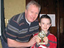 Cian Wall with Peter Doyle, Munster Juniors U8