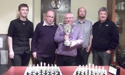 Tralee Chess Club - Munster League Division 2 Champions 2012/13 Eric Salsac, Paul Shanahan, Padraig OSullivan, John Keane and Alan Salsac.