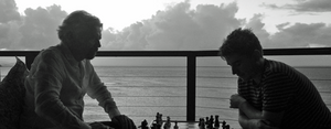 Business magnate, Richard Branson (left), fan of the game of chess