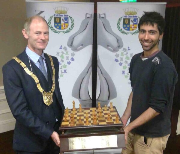 2018 Irish Champion Alex Lopez with Cllr Ossian Smyth
