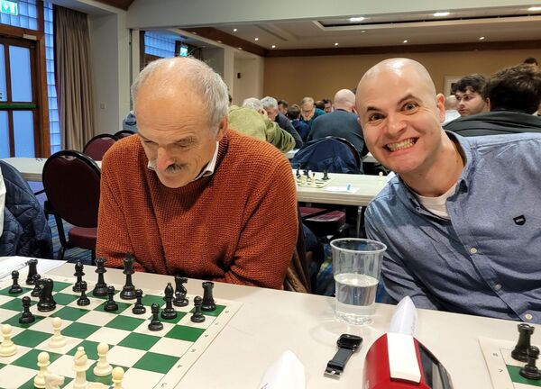 The "photo-bomber" at the Kilkenny Masters, the intended subject is Paul Wallace, the "intruder" is Anthony Bourached.