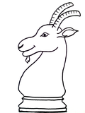 Skerries Chess Club Goat Knight outline 120x160px