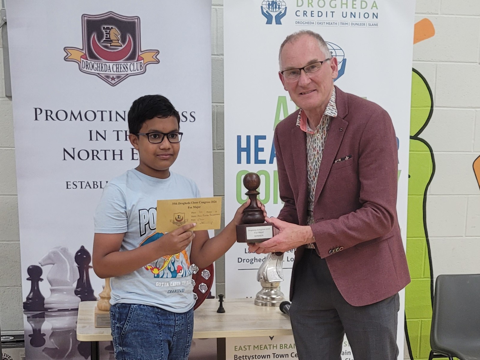 Drogheda Chess Congress 2026: Fox Major - Winner Aken Pinitha Palihawadana
